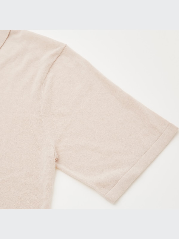 U Fine-Gauge Knitted Short-Sleeve Polo Shirt