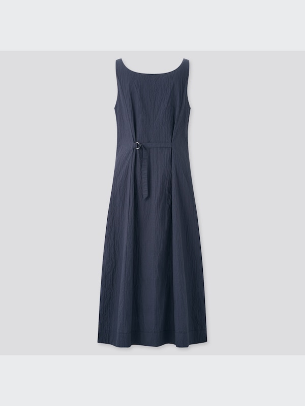 Cotton Seersucker Sleeveless Dress (Hana Tajima)