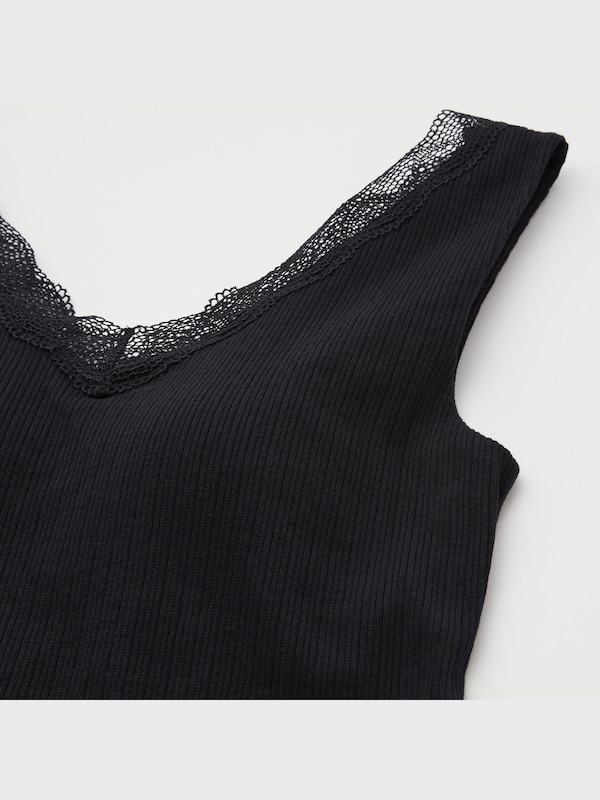 Low-Back Pointelle Lace Sleeveless Bra Top