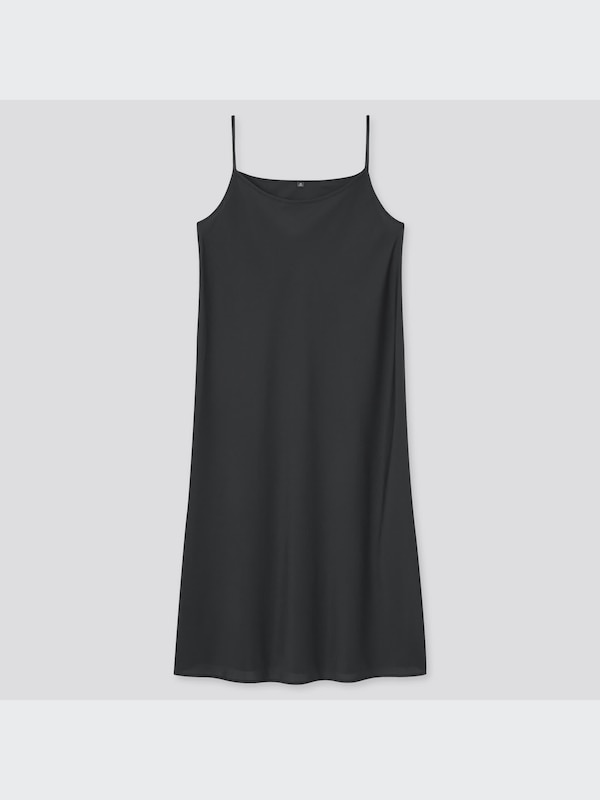 Rayon Georgette 3/4-Sleeve Volume Flare Dress