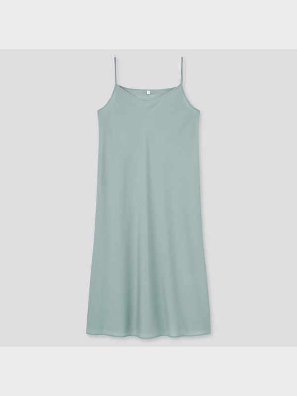 Rayon Georgette 3/4-Sleeve Volume Flare Dress