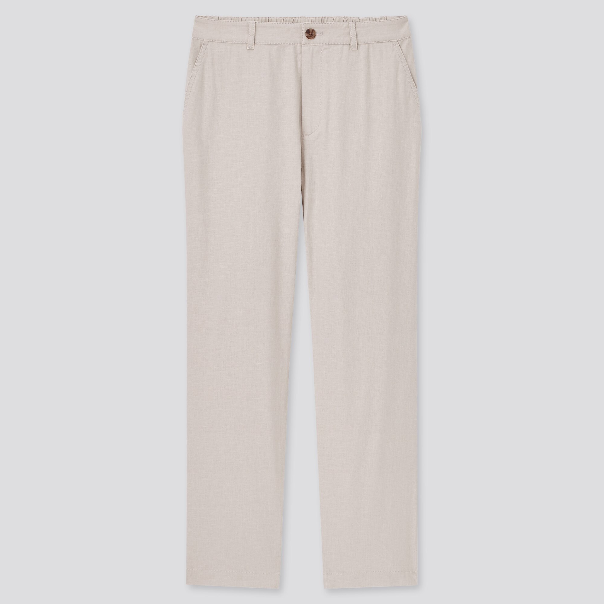 Women Linen Cotton Blend Tapered Fit Trousers | UNIQLO UK