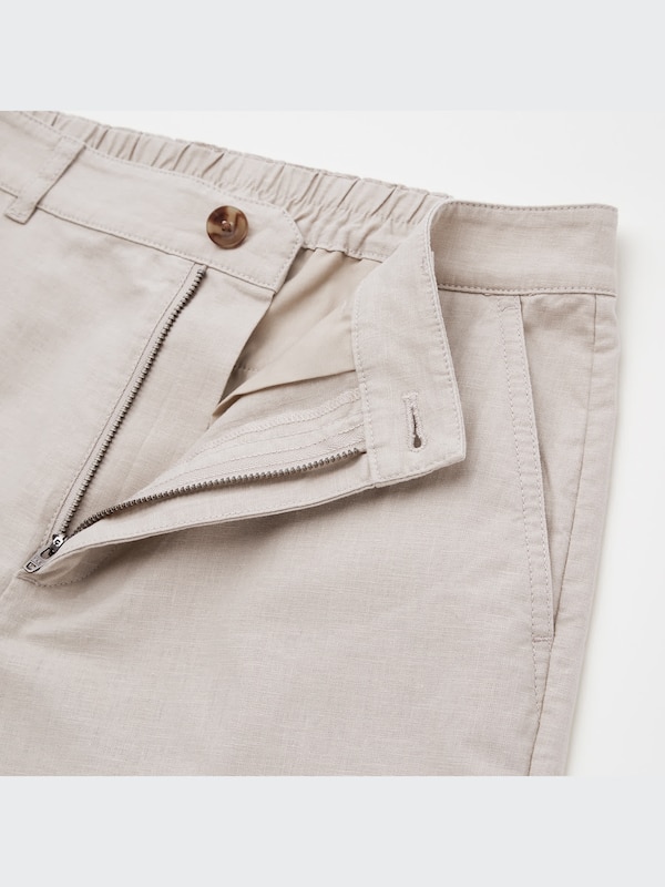 Linen-Cotton Tapered Pants