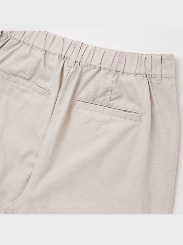 Linen-Cotton Tapered Pants