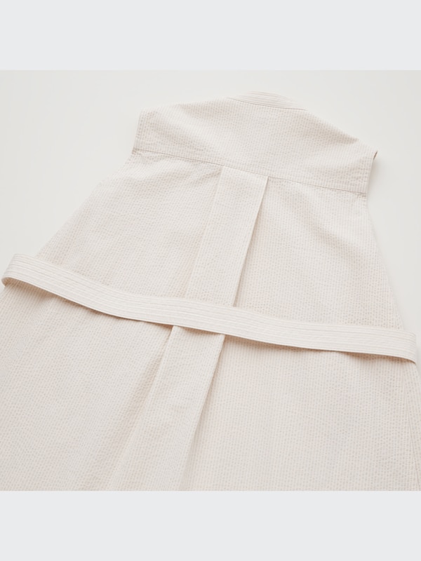 U Striped Sleeveless Dress