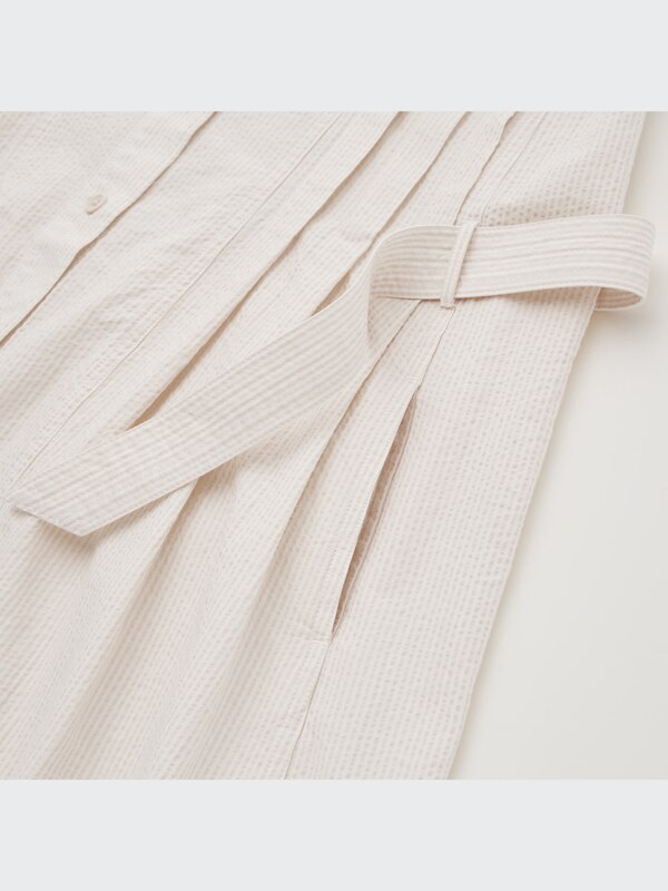 U Striped Sleeveless Dress