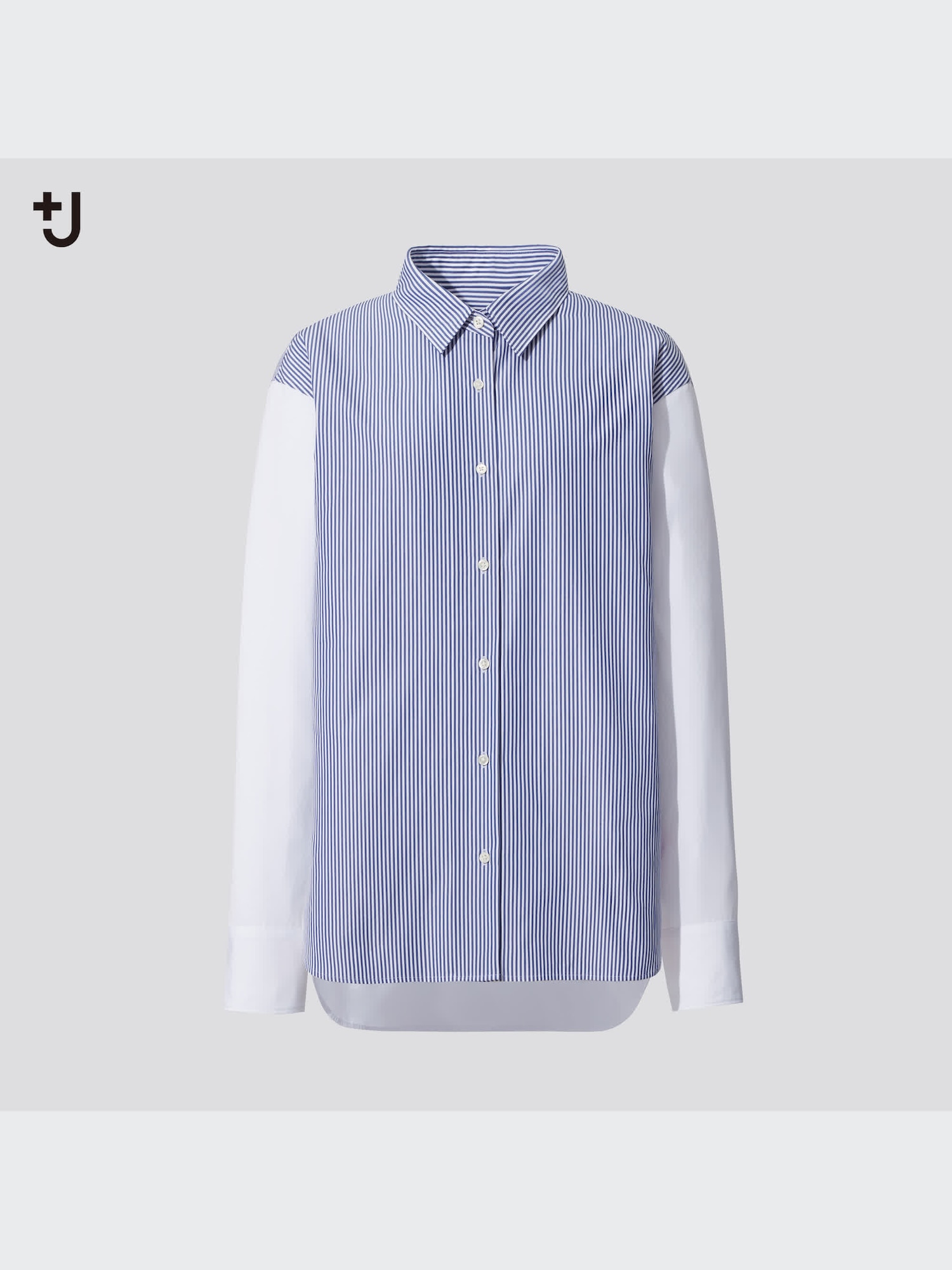 Women's +J Supima® Cotton Striped Oversized Long-Sleeve Shirt