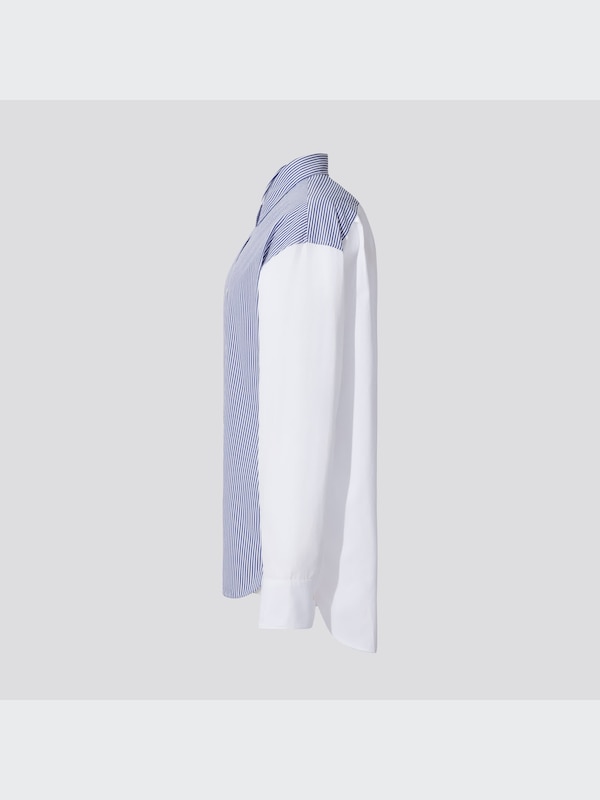 +J Supima® Cotton Striped Oversized Long-Sleeve Shirt