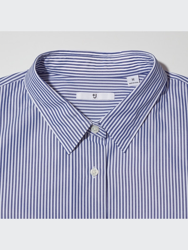 +J Supima® Cotton Striped Oversized Long-Sleeve Shirt