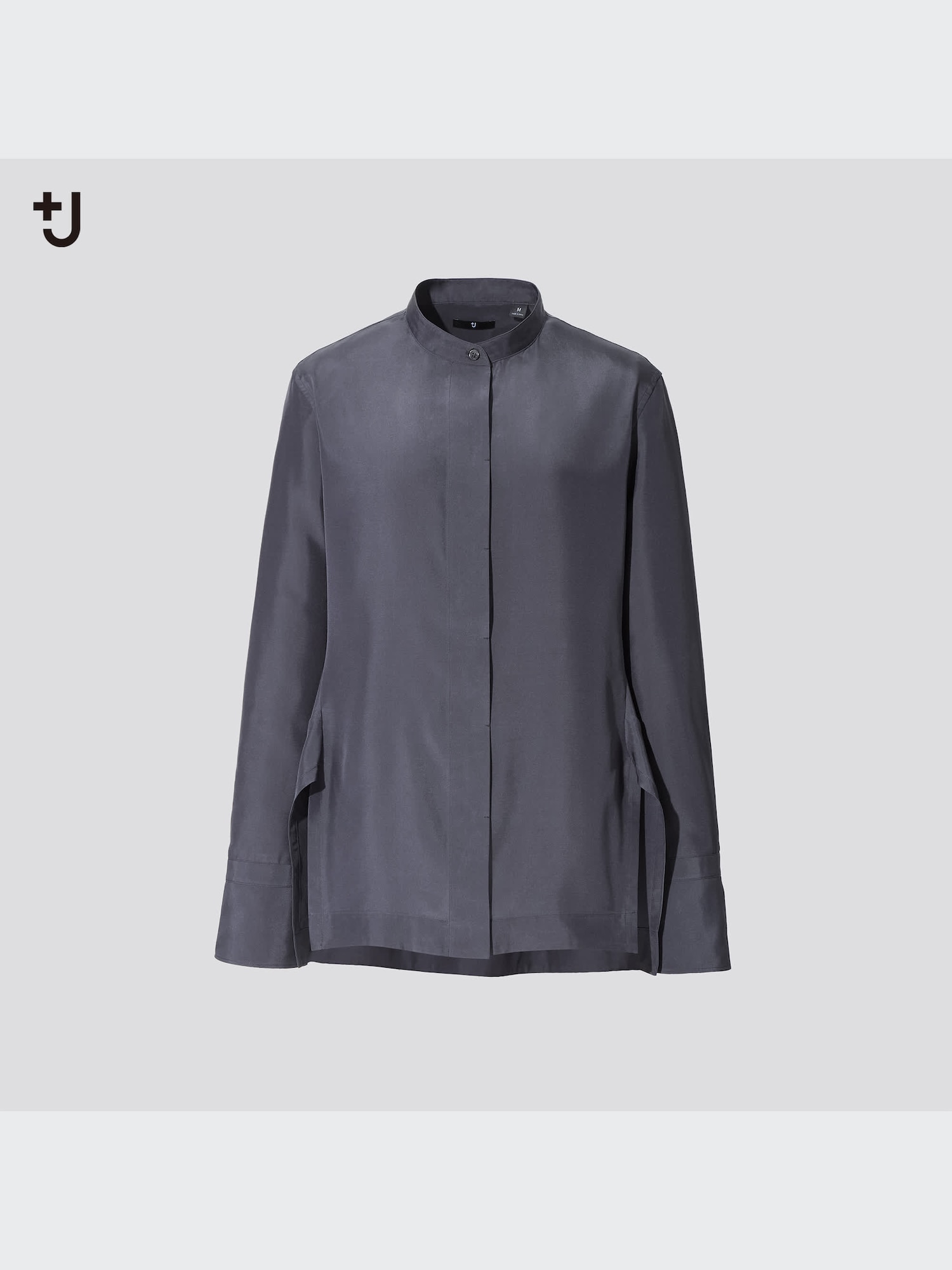 【葛城 】UNIQLO ユニクロ +J シルクジャージー　1枚 J Silk Stand Collar Long-Sleeve Shirt | UNIQLO US
