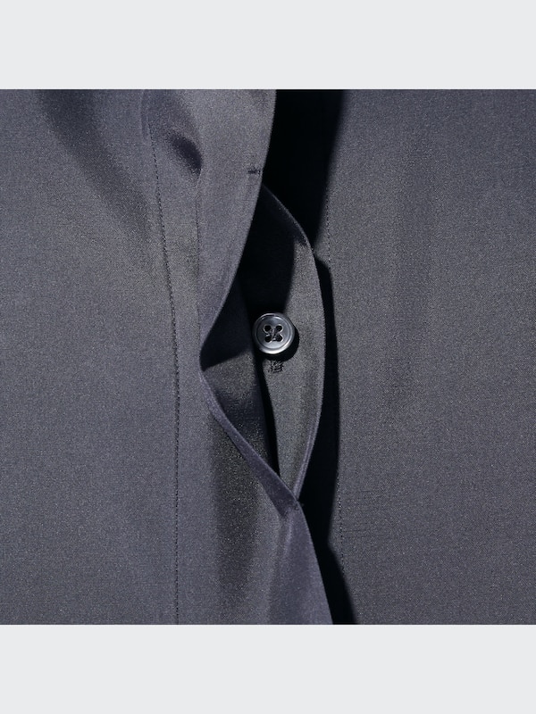 +J Silk Stand Collar Long-Sleeve Shirt