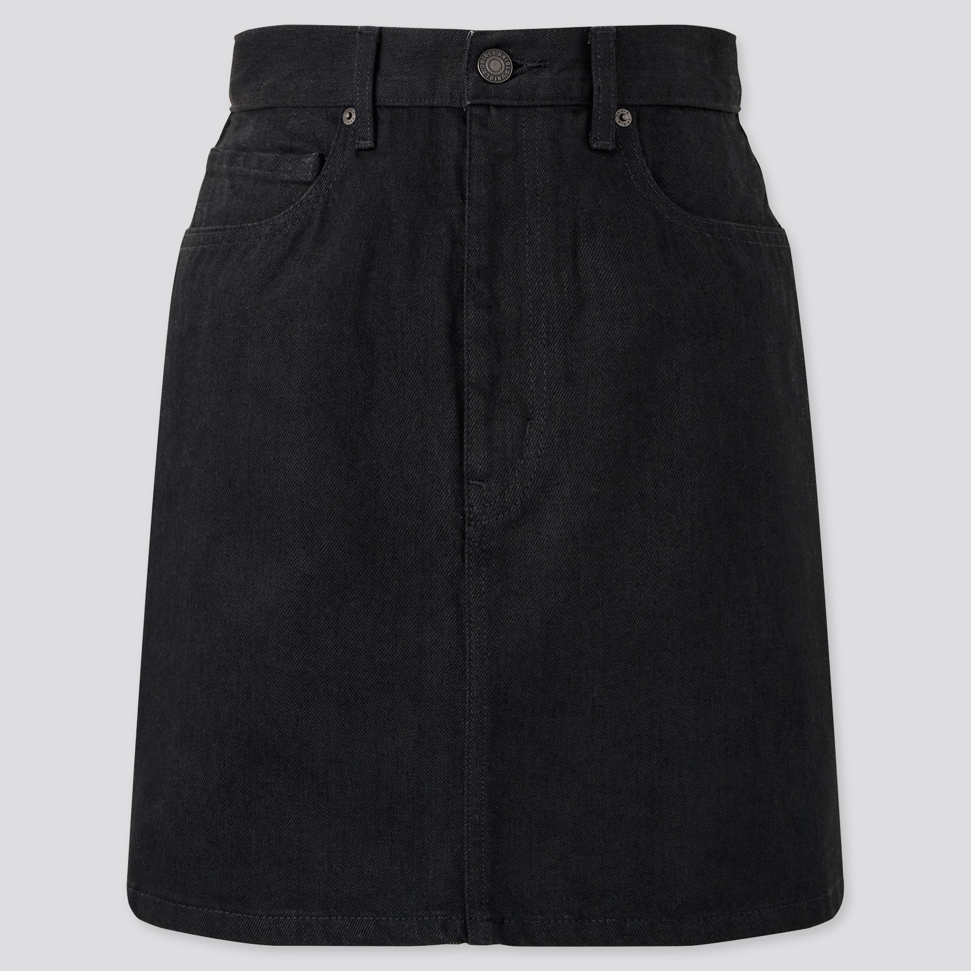 grey denim mini skirt uk