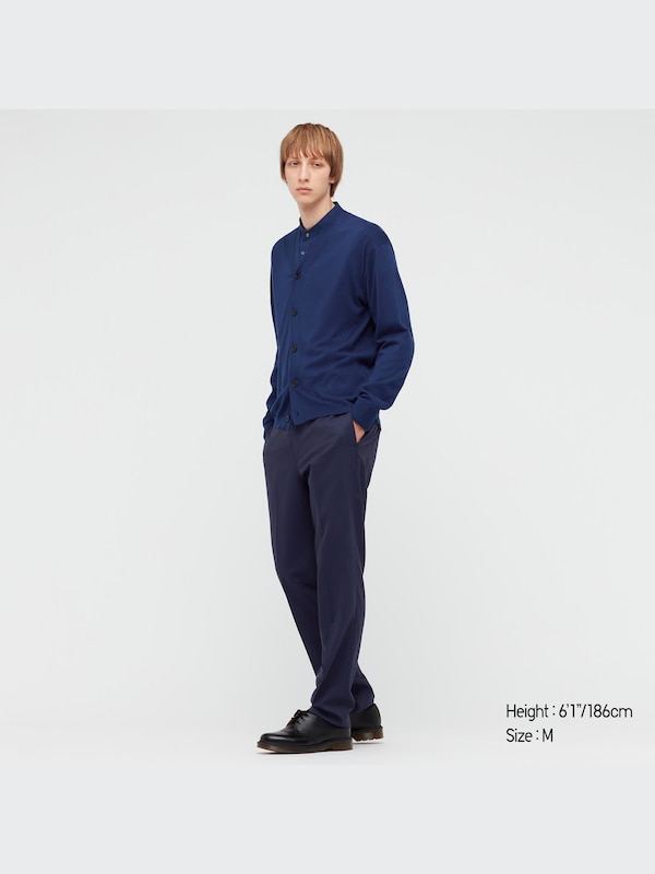 +J Silk-Cotton V-Neck Long-Sleeve Cardigan