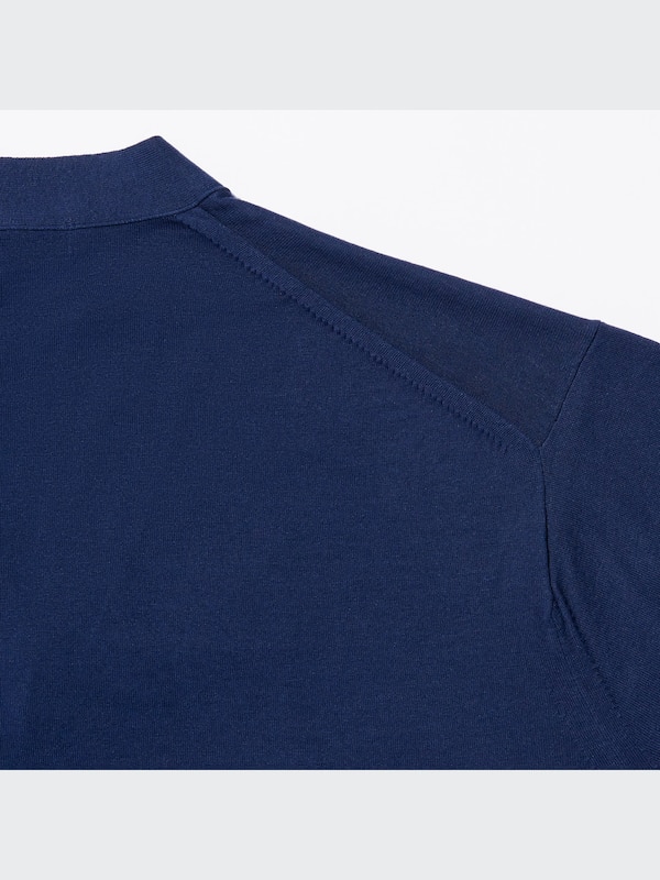 +J Silk-Cotton V-Neck Long-Sleeve Cardigan