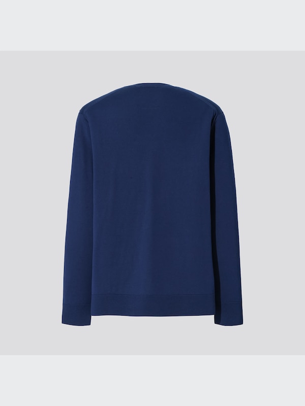+J Silk-Cotton Crew Neck Long-Sleeve Sweater