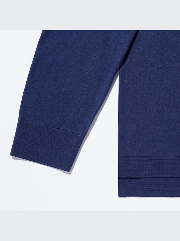 +J Silk-Cotton Crew Neck Long-Sleeve Sweater