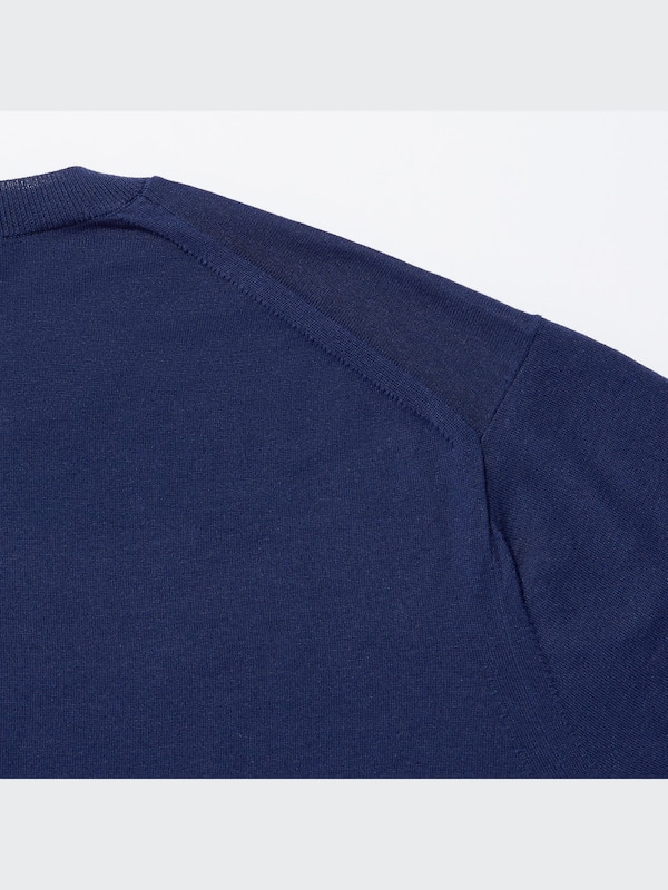 +J Silk-Cotton Crew Neck Long-Sleeve Sweater