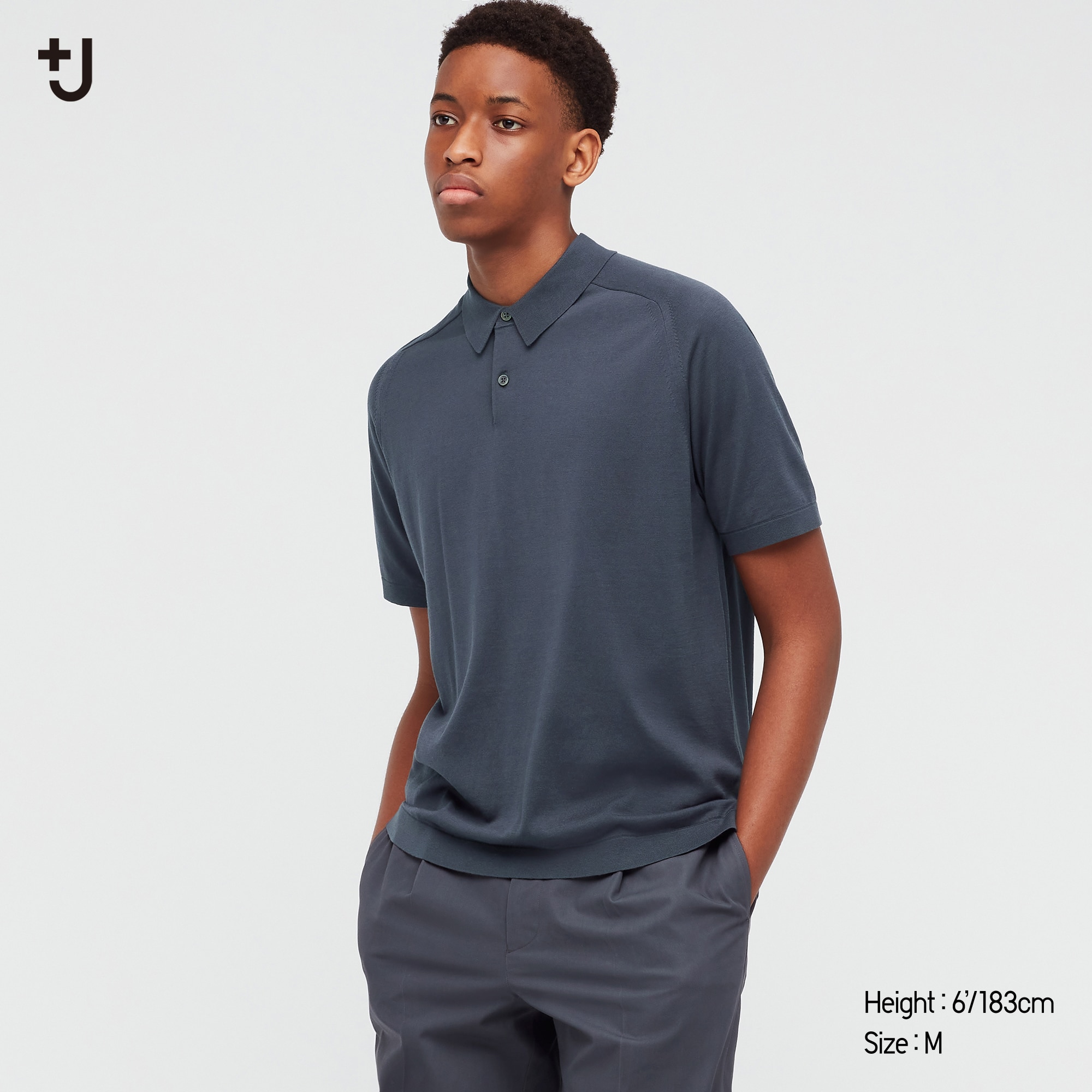 +J Silk-Cotton Knitted Short-Sleeve Polo Shirt | UNIQLO US