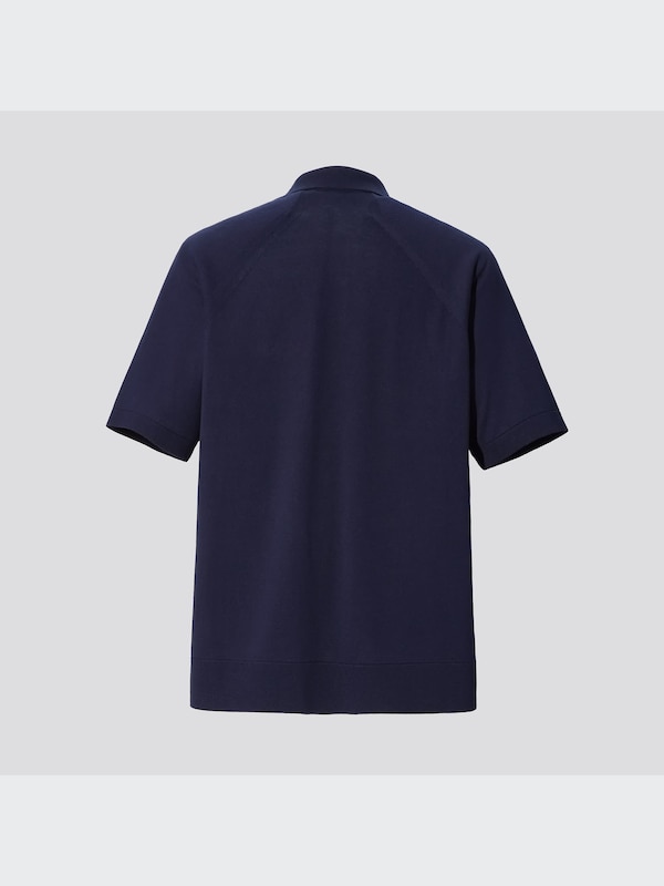 +J Silk-Cotton Knitted Short-Sleeve Polo Shirt