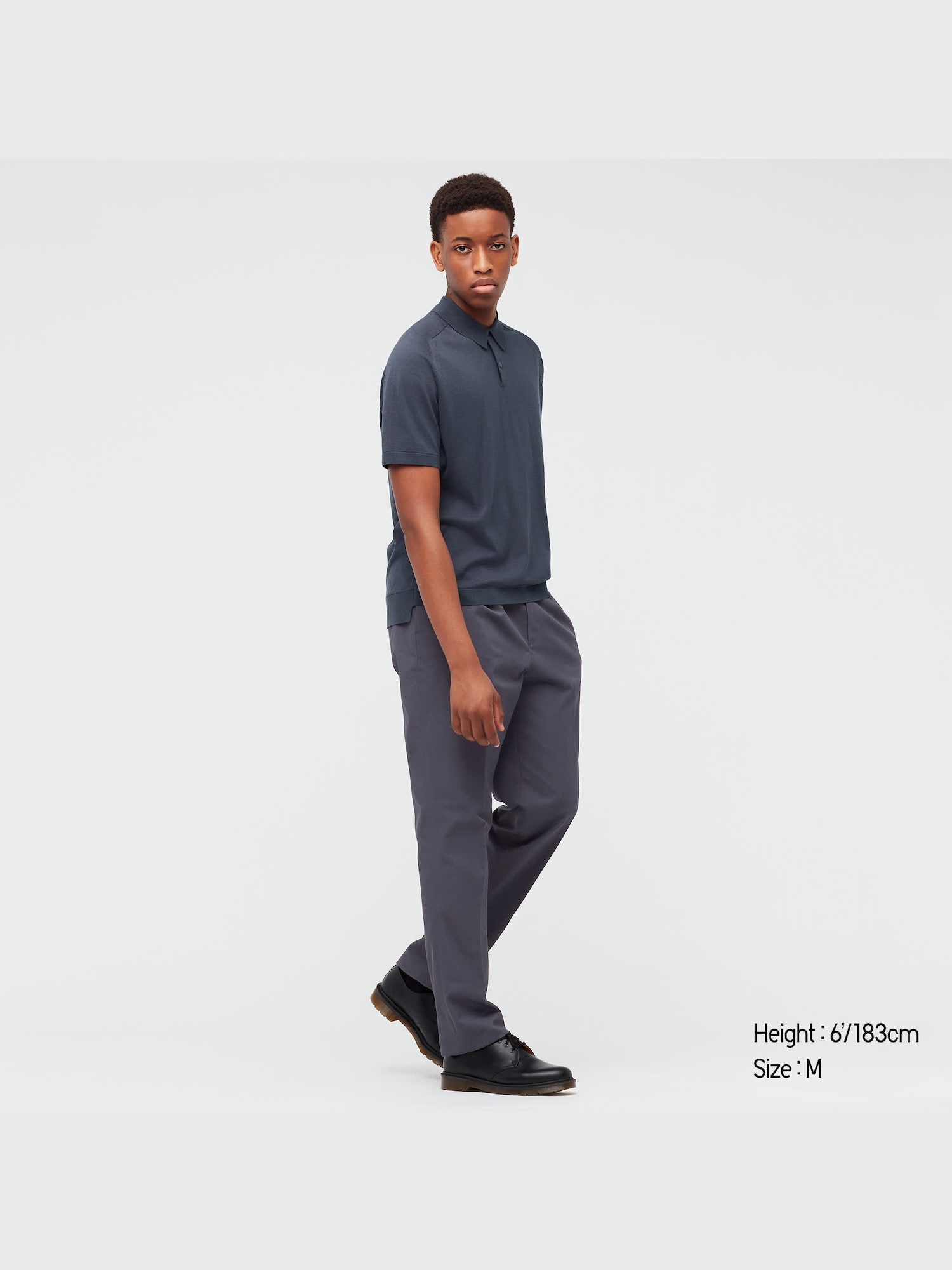 J Silk-Cotton Knitted Short-Sleeve Polo Shirt | UNIQLO US