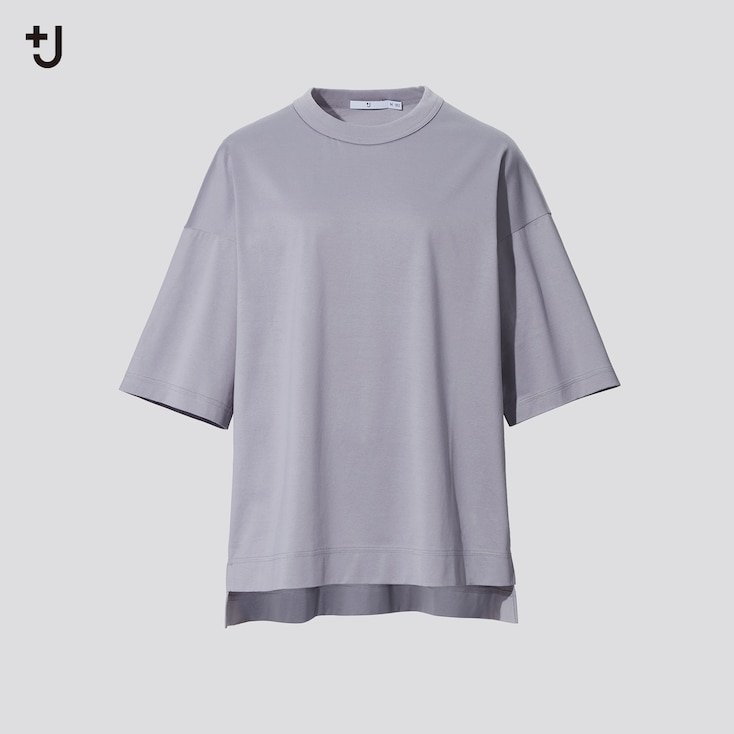 Women J Supima Cotton Oversized Half Sleeve T Shirt Uniqlo Us