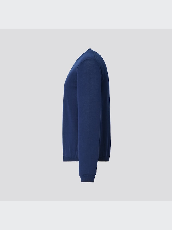 +J Silk-Cotton Crew Neck Long-Sleeve Sweater