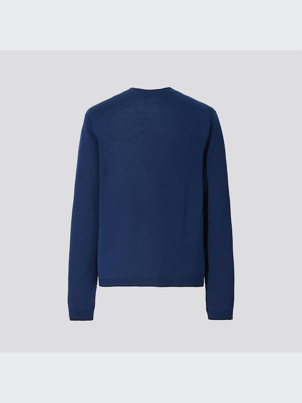 +J Silk-Cotton Crew Neck Long-Sleeve Sweater