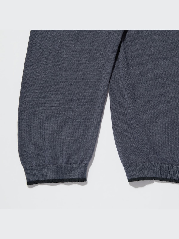 +J Silk-Cotton Crew Neck Long-Sleeve Sweater