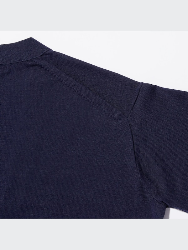 +J Silk-Cotton V-Neck 3/4-Sleeve Short Cardigan