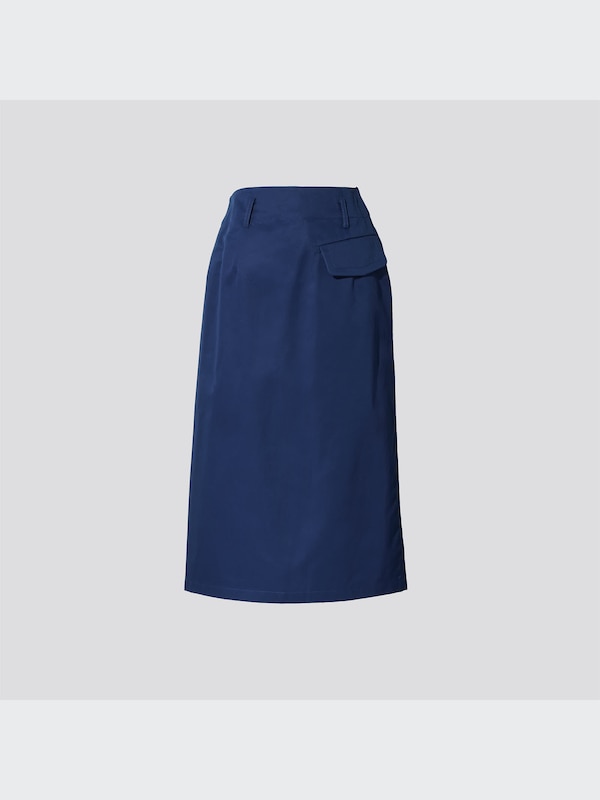 +J Linen-Cotton Wrap Skirt