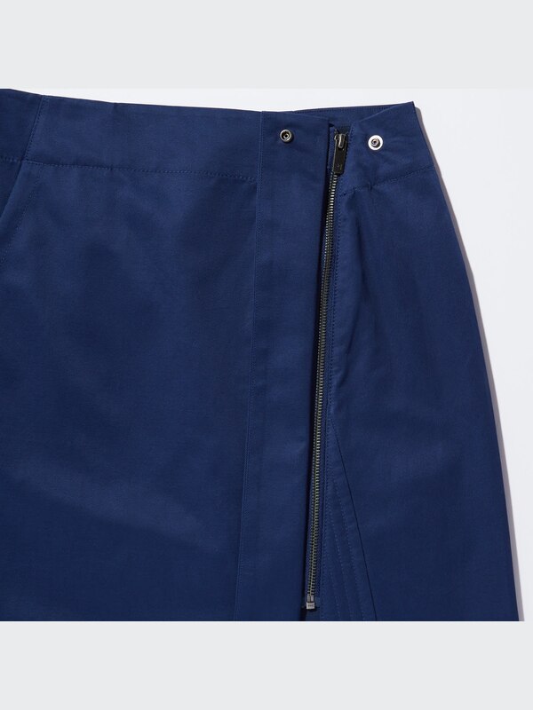 +J Linen-Cotton Wrap Skirt
