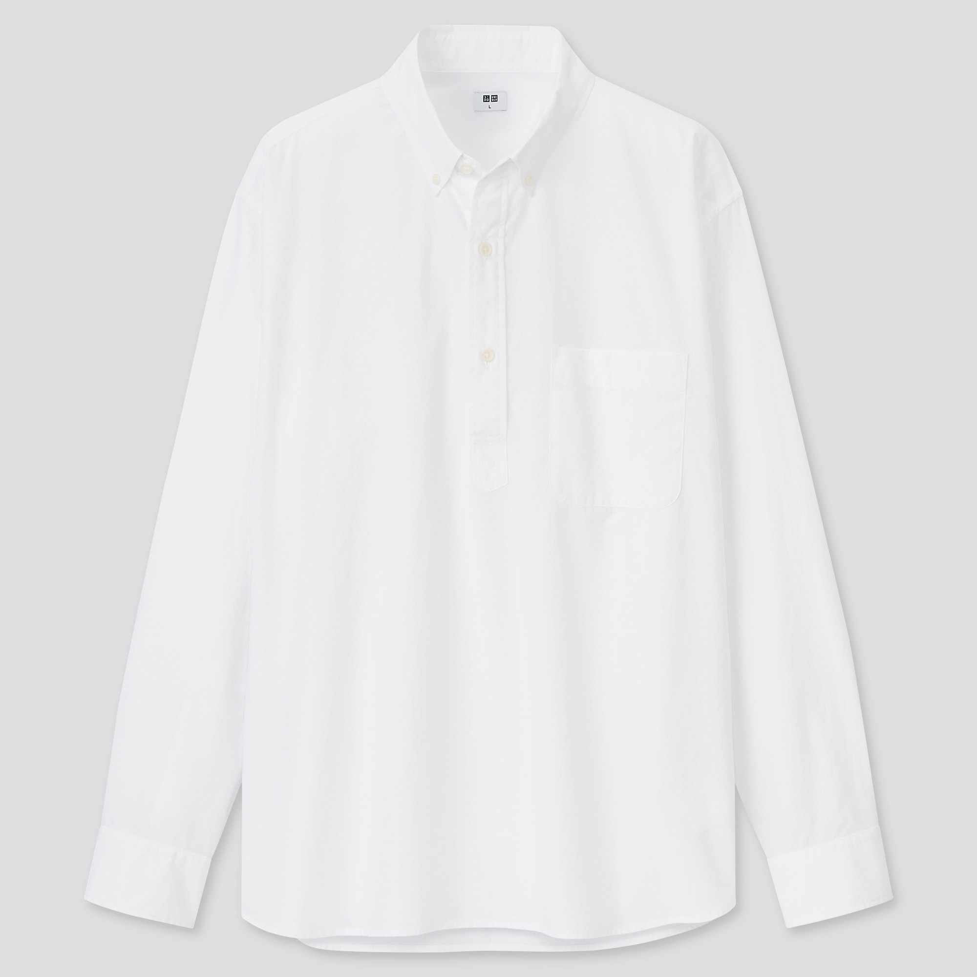 UNIQLO Soft Twill Pullover Long-Sleeve Shirt | StyleHint