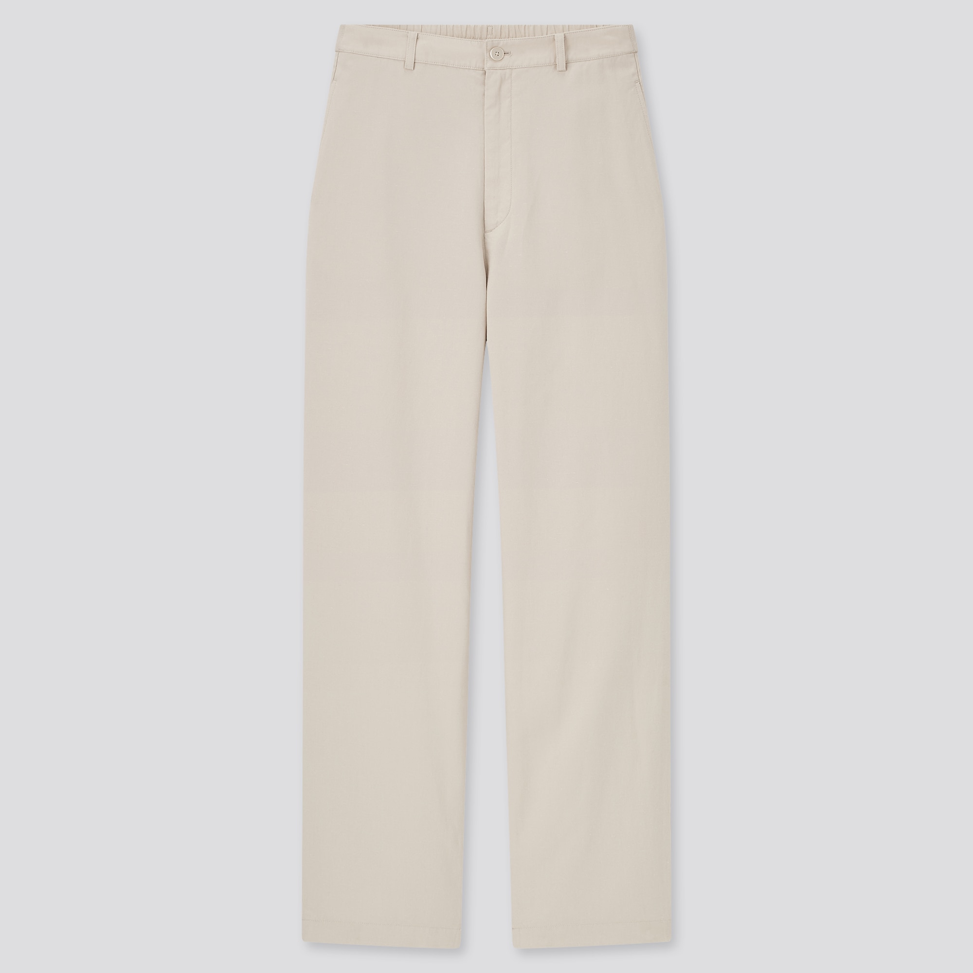 uniqlo linen blend relaxed straight pants