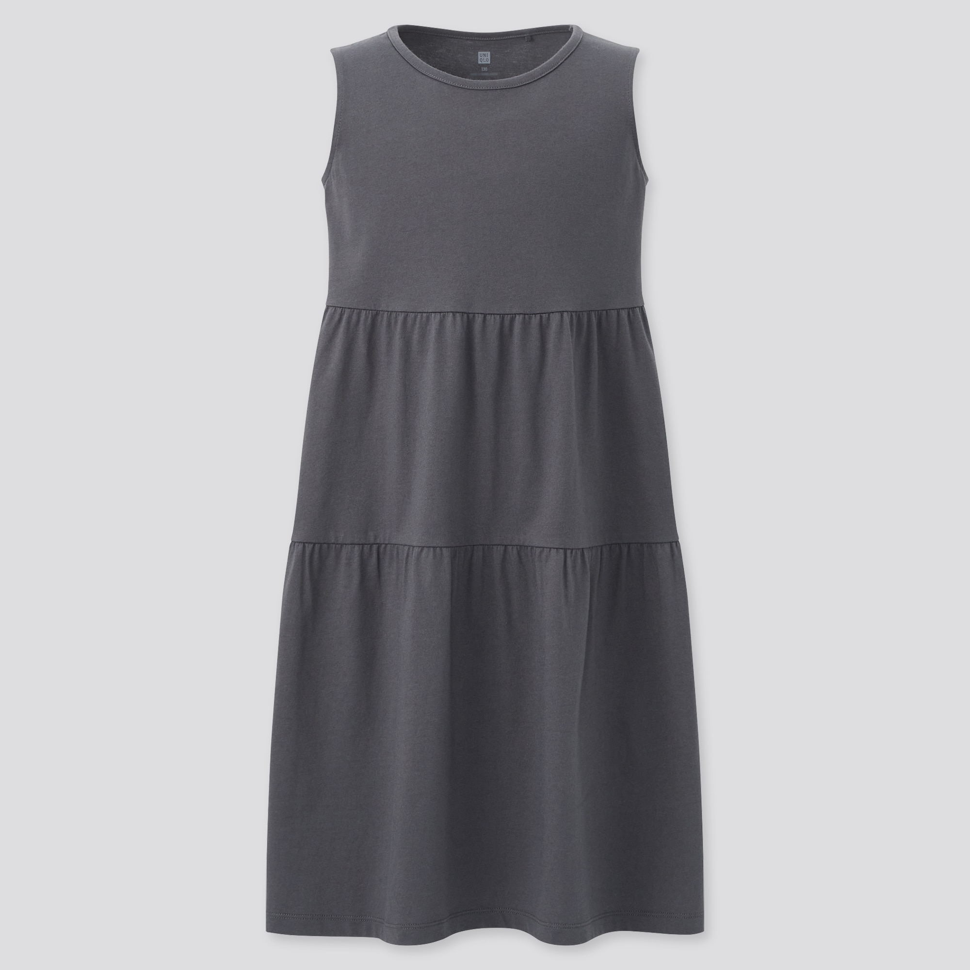 Girls Smooth Cotton Tiered Sleeveless Dress | UNIQLO UK