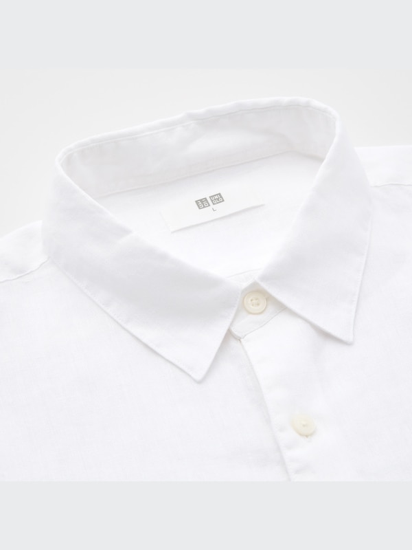 Premium Linen Long-Sleeve Popover Shirt