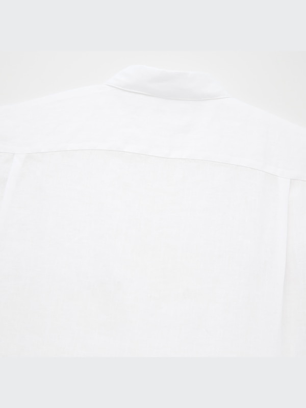Premium Linen Long-Sleeve Popover Shirt