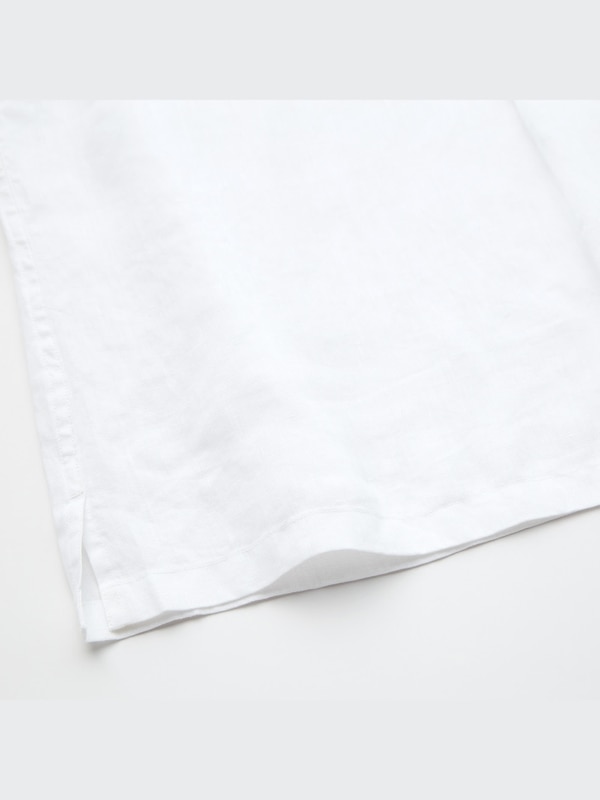 Premium Linen Long-Sleeve Popover Shirt