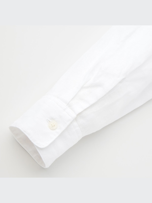 Premium Linen Long-Sleeve Popover Shirt