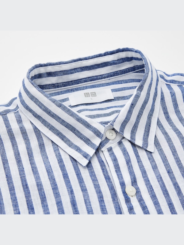 Premium Linen Long-Sleeve Pullover Shirt