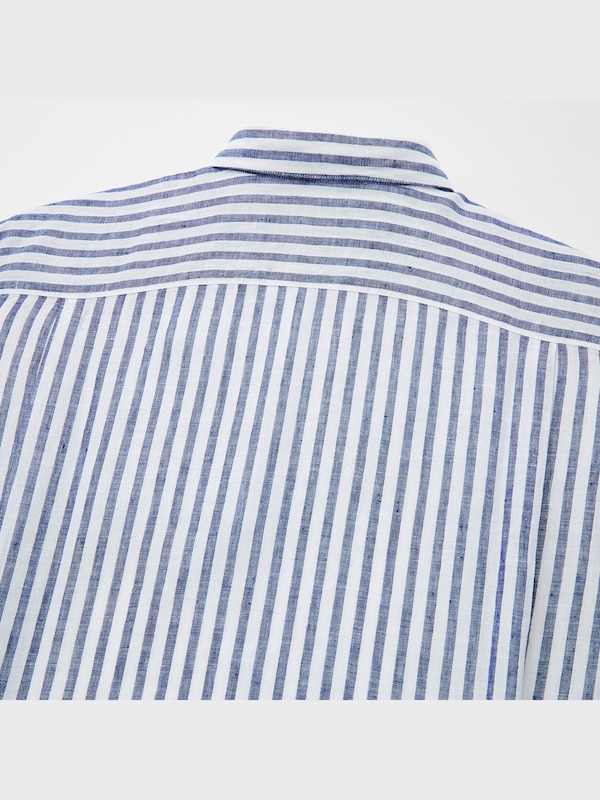 Premium Linen Long-Sleeve Pullover Shirt