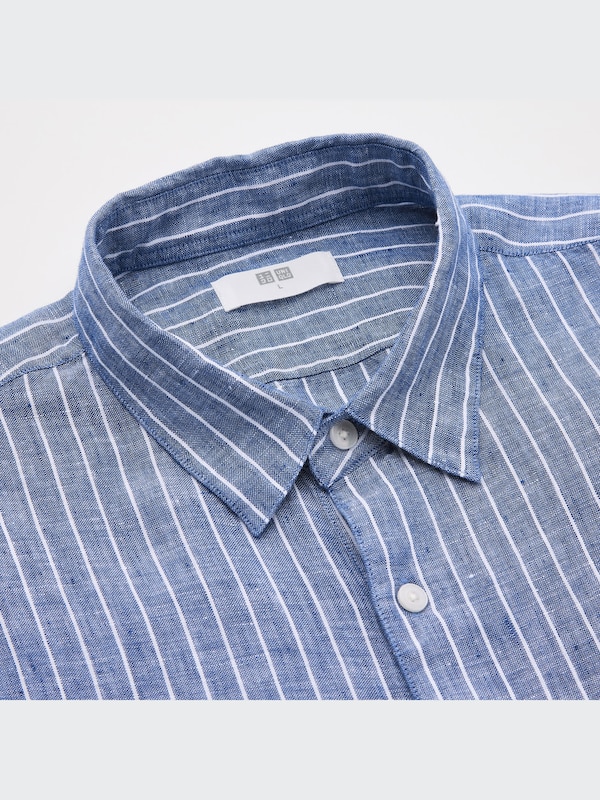 Premium Linen Long-Sleeve Pullover Shirt