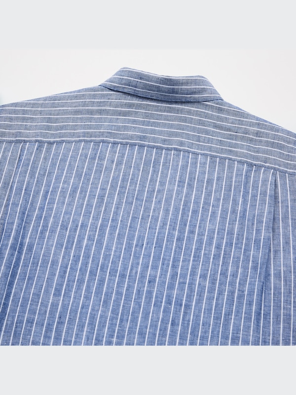 Premium Linen Long-Sleeve Pullover Shirt