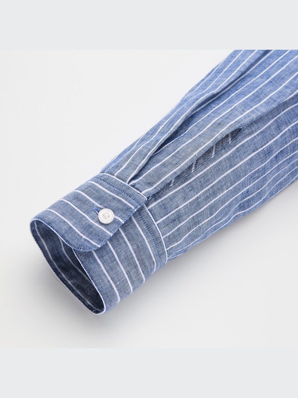 Premium Linen Long-Sleeve Pullover Shirt