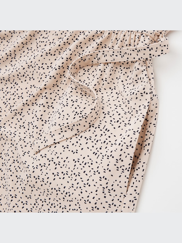 Crepe Jersey Short-Sleeve Wrap Dress