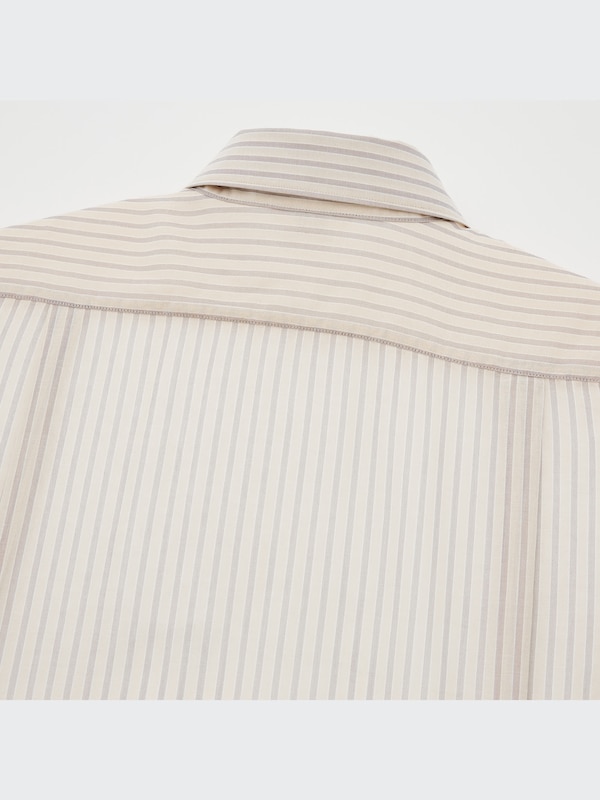 U Sheer Striped Long-Sleeve Shirt