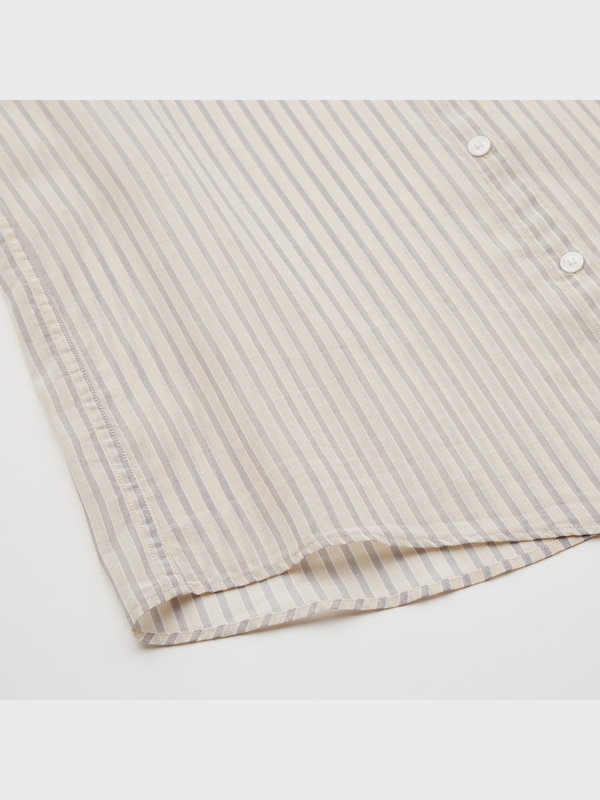 U Sheer Striped Long-Sleeve Shirt