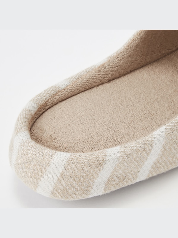 Striped Rubber-Soled Slippers