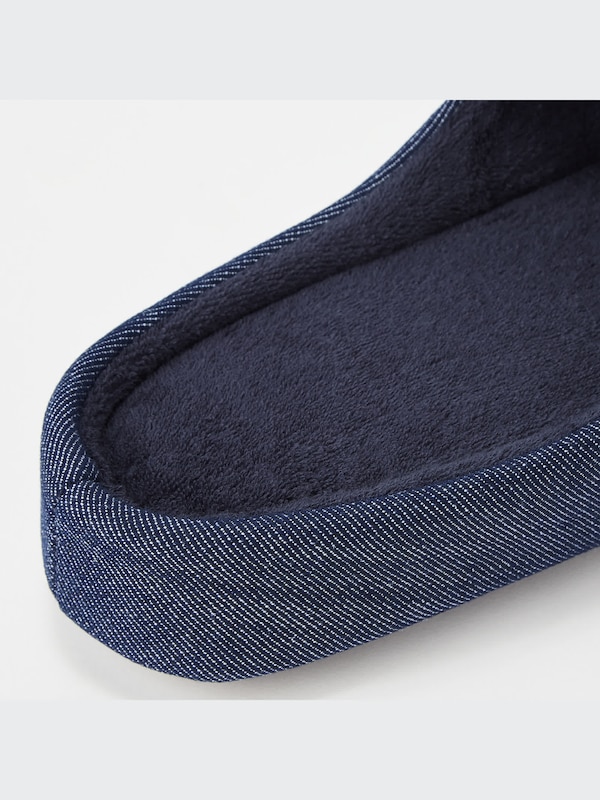 Denim Rubber-Soled Slippers
