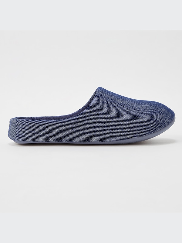 Denim Rubber-Soled Slippers