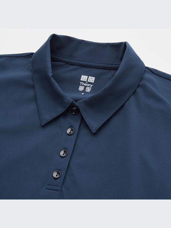 Ultra Stretch Short-Sleeve Polo Dress (Theory)